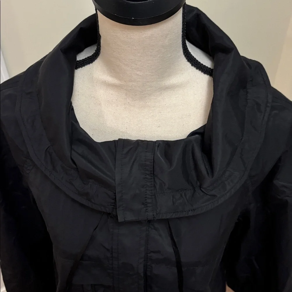 Simply Vera Vera Wang Black Utility Snap Front Jacket with 3/4 Sleeves size L - Picture 3 of 12
